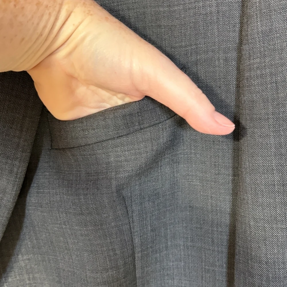 Lauren Ralph Lauren Blazer Men’s Size 44L Gray Wool Two Button Front Pockets